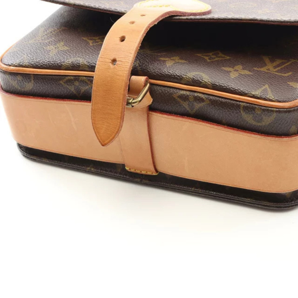 Louis Vuitton Cartouchiere Leather Monogram Brown Canvas Bag Shoulder - Picture 8 of 10